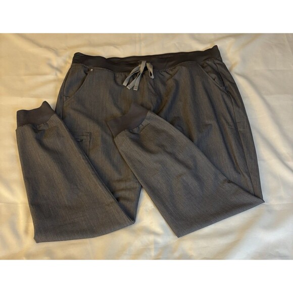 FIGS Women Zamora Jogger Scrub Pants XXL Tall Technical Gray Drawstring Pockets - Picture 1 of 14